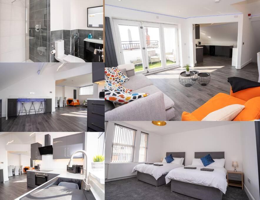 Luxury Town Apartment With Roof Terrace, Sleeps 6 Blackpool Luaran gambar